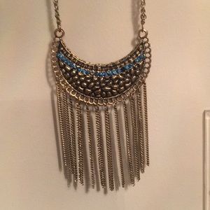 fringe long necklace